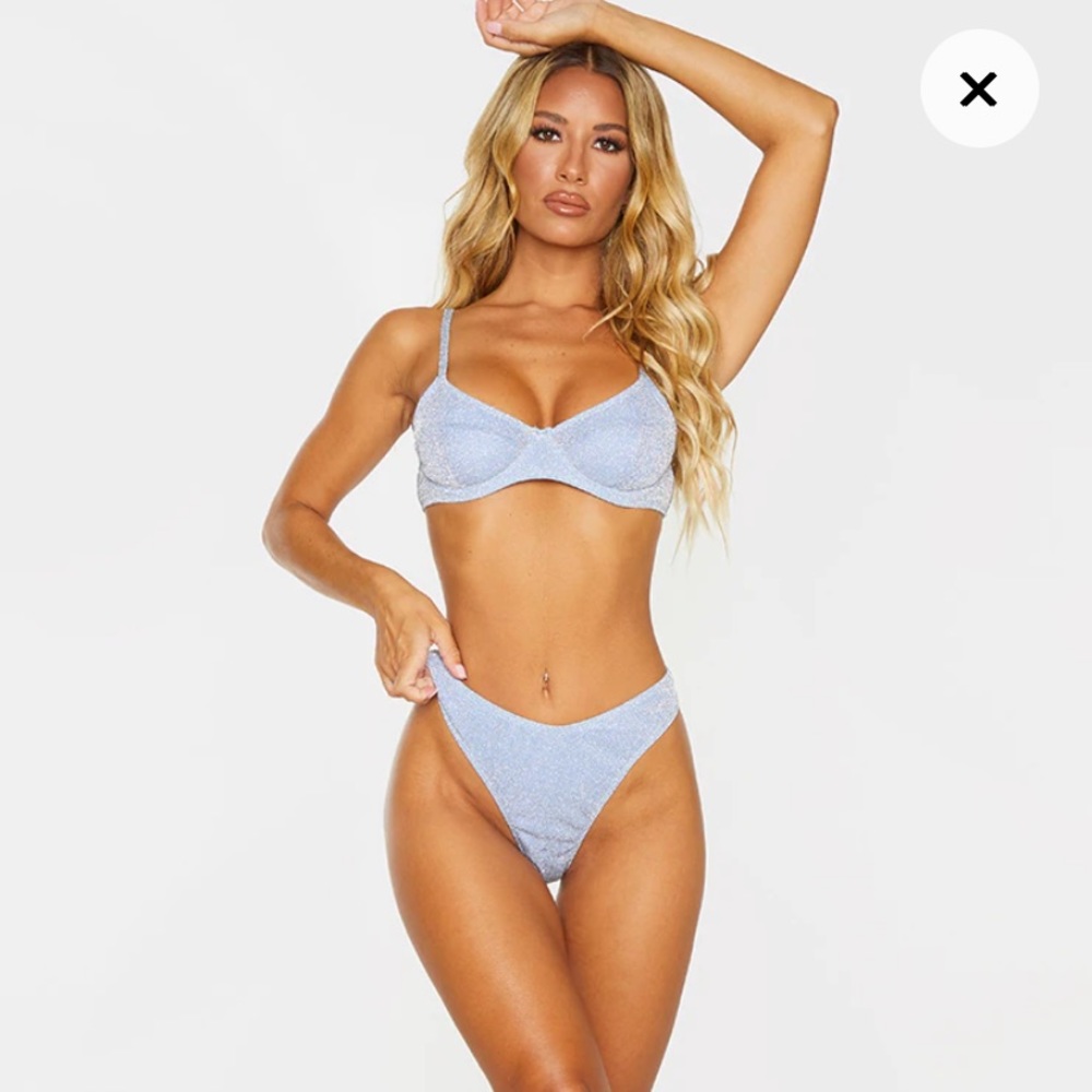 Baby Blue glitter bikini